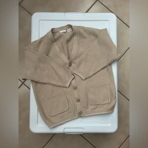 EUC Kids Zara Tan Button-Up Cardigan